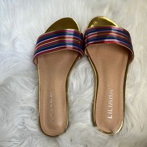 New colorful sandals size 8